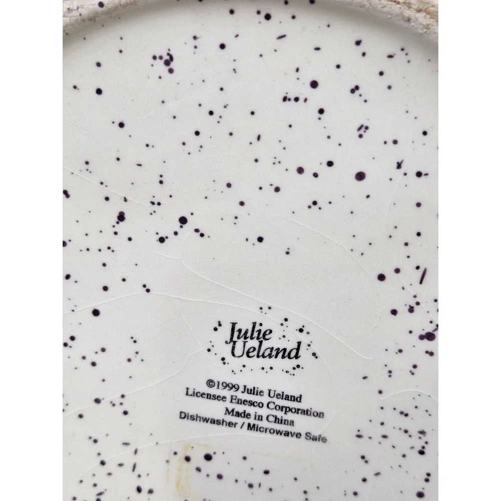 Vintage 1999 Julie Ueland Cookie Jar Watering Can Shape Colorful Pansies Lid